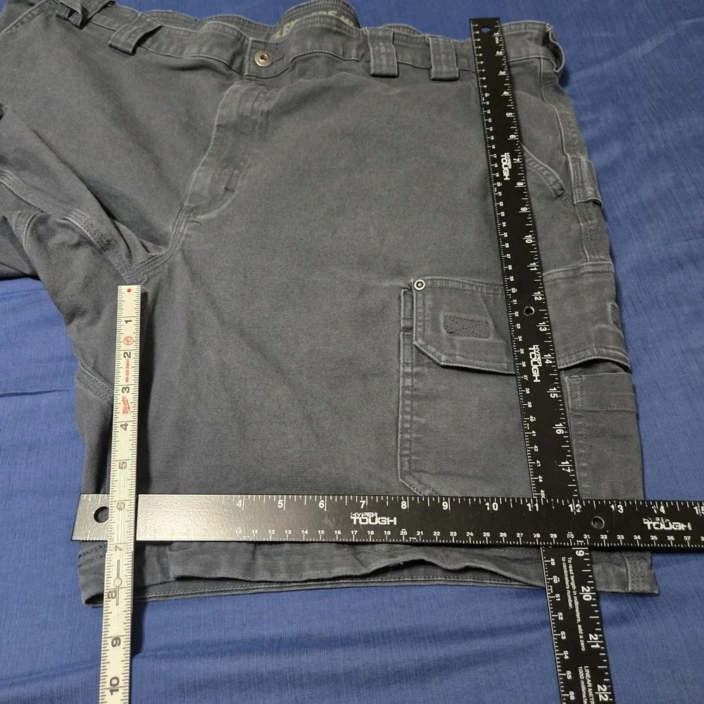 Duluth Trading Co. Shorts Mens 46 Gray Flex Fire Hose Cargo Canvas Workwear